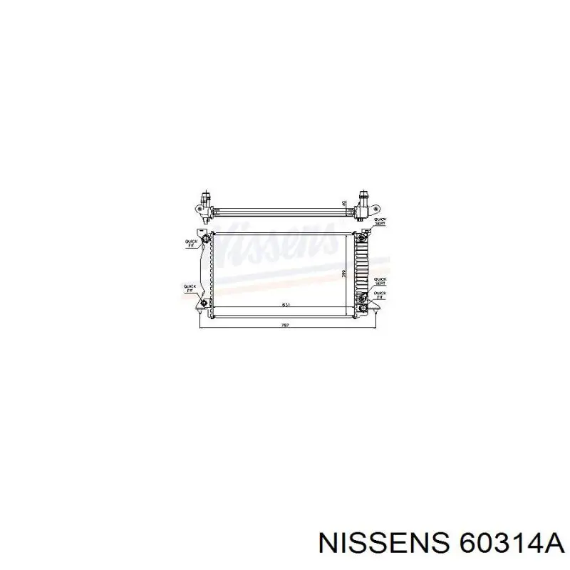 Radiador refrigeración del motor 60314A Nissens