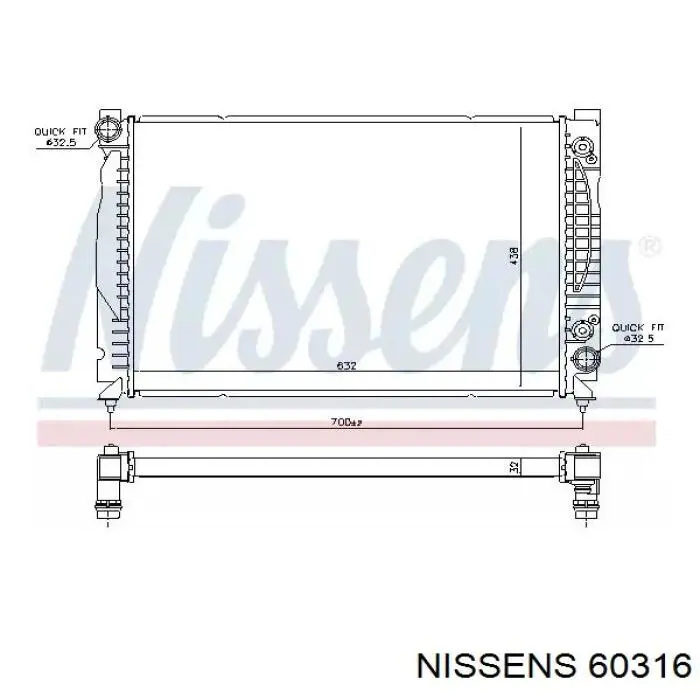 Радиатор 60316 Nissens