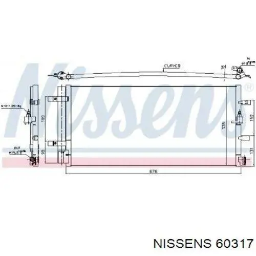Radiador refrigeración del motor 60317 Nissens