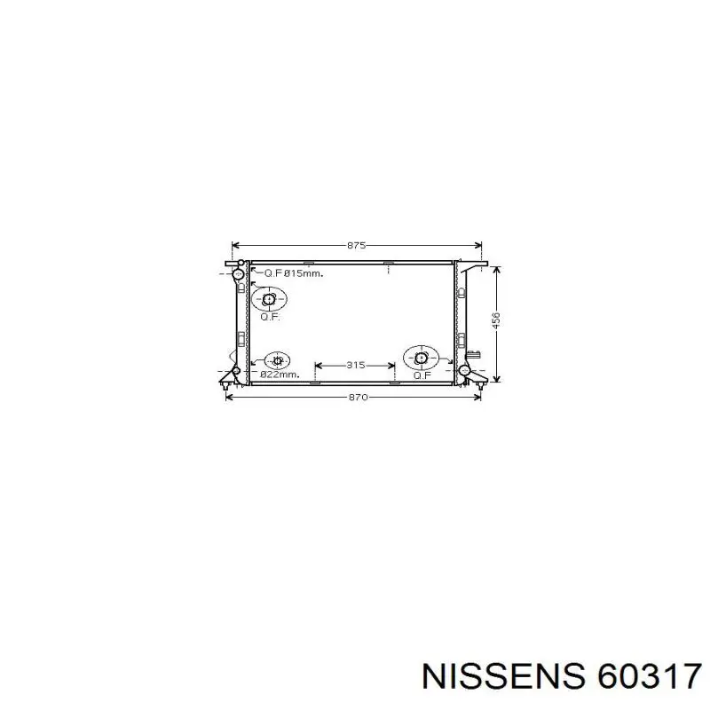 Радиатор охлаждения двигателя Nissens 60317 цена, от 171.27 USD
