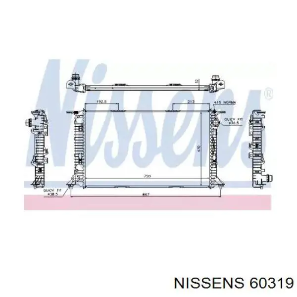 Радиатор 60319 Nissens