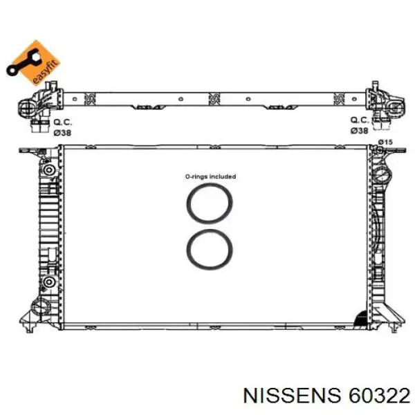 Радиатор 60322 Nissens