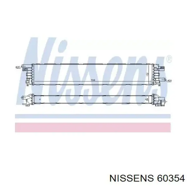 Radiador, refrigeración del motor adicional 60354 Nissens