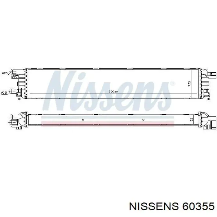 60355 Nissens радиатор охлаждения двигателя дополнительный
