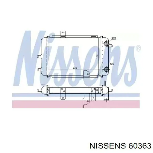 Радиатор охлаждения Nissens 60363