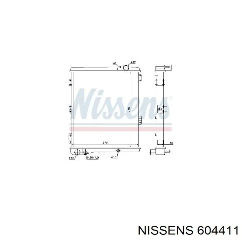 604411 Nissens радиатор