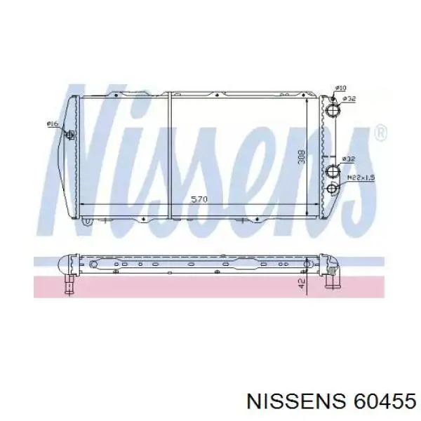 60455 Nissens радиатор