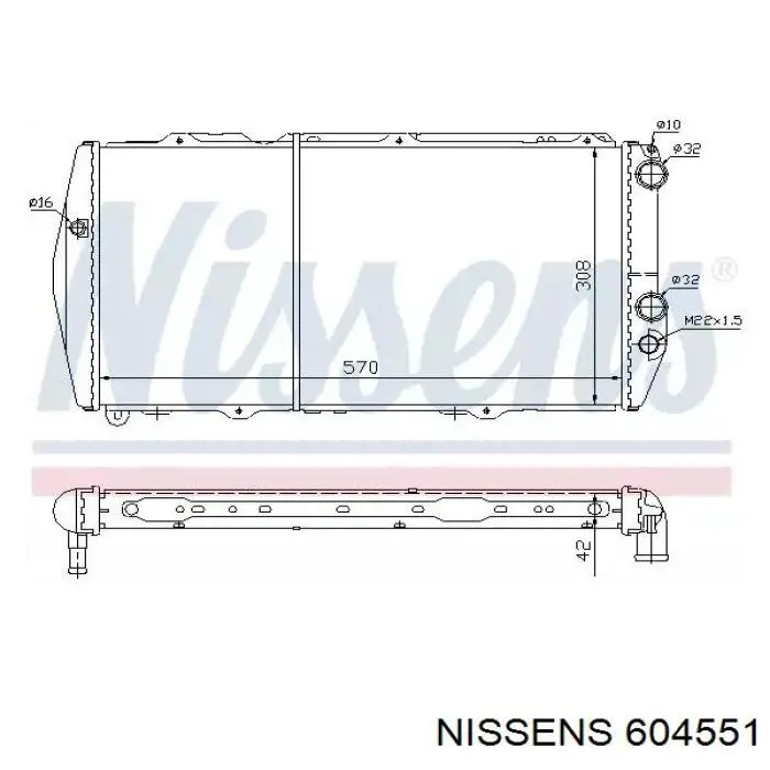 Радиатор 604551 Nissens