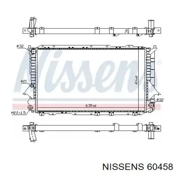 60458 Nissens радиатор