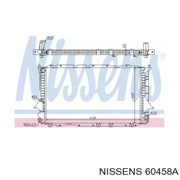 Радиатор 60458A Nissens