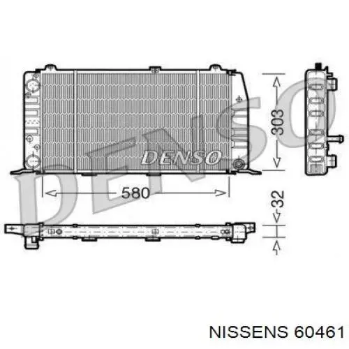 Купить 60461 Nissens Радиатор водяной