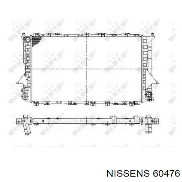 Купить 60476 Nissens Радиатор водяной