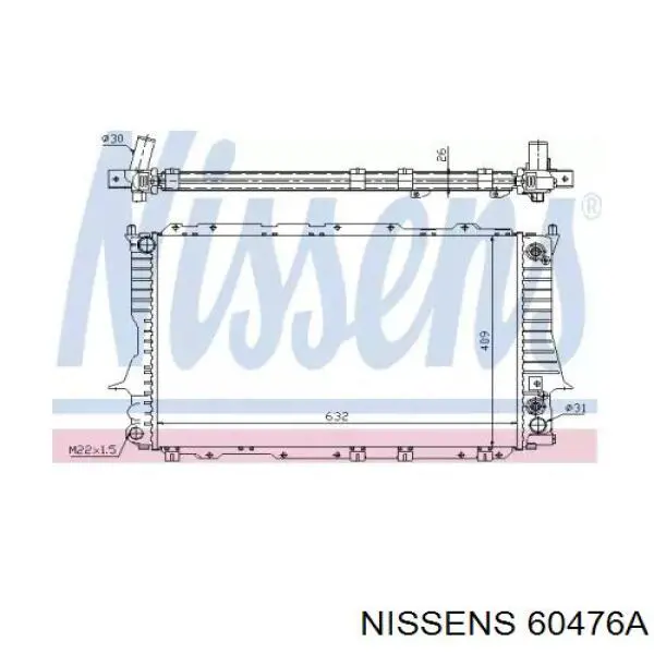 Радиатор 60476A Nissens