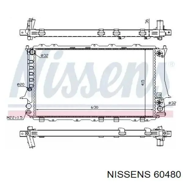 60480 Nissens радиатор