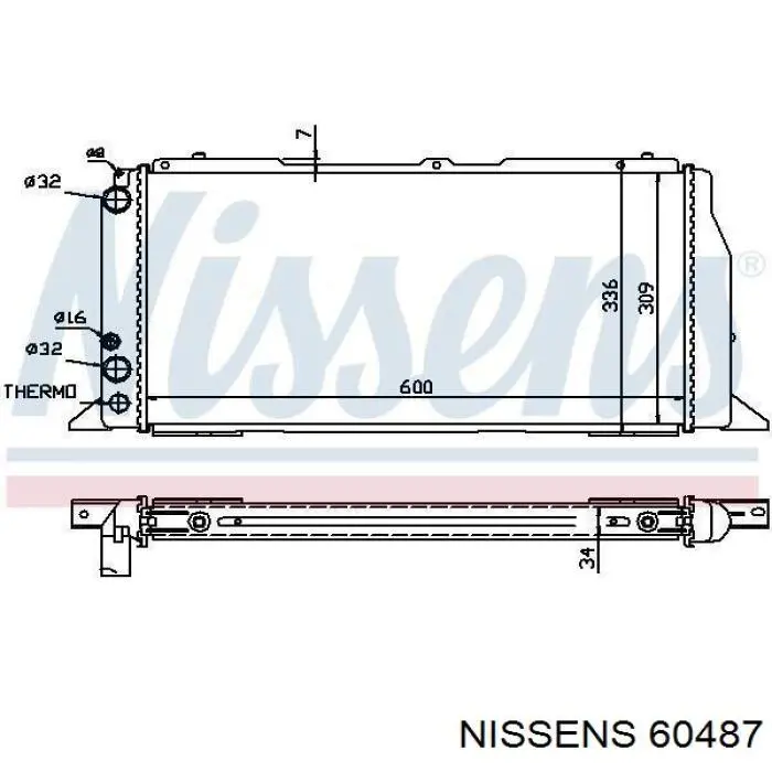 Радиатор 60487 Nissens