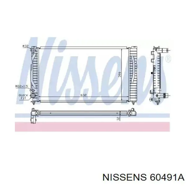 Радиатор 60491A Nissens