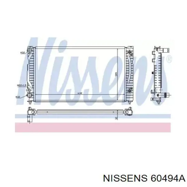 Радиатор 60494A Nissens