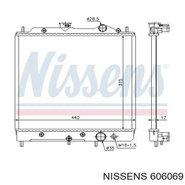 606069 Nissens радиатор
