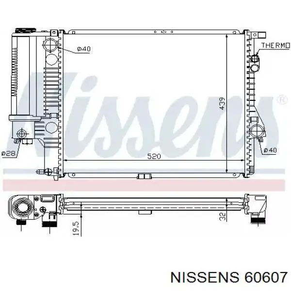 60607 Nissens радиатор