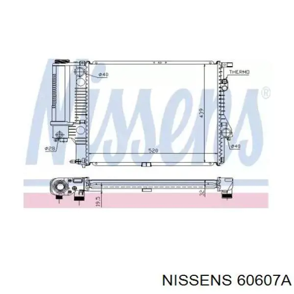 Радиатор 60607A Nissens