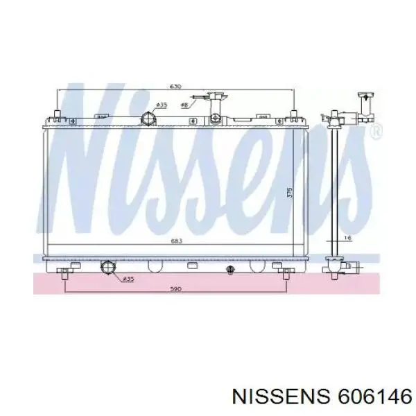 606146 Nissens радиатор