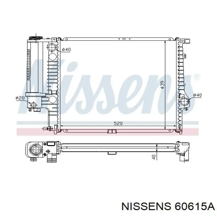 60615A Nissens радиатор