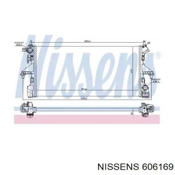 Радиатор 606169 Nissens