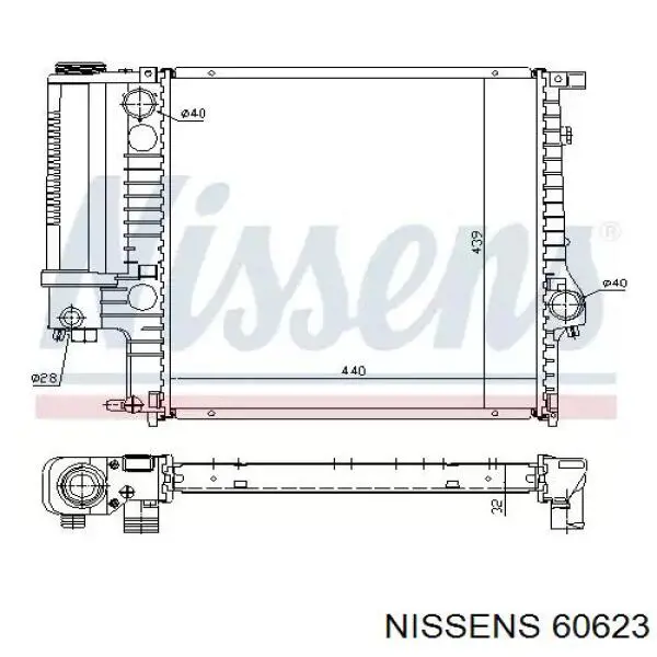 60623 Nissens радиатор