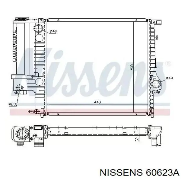 60623A Nissens радиатор