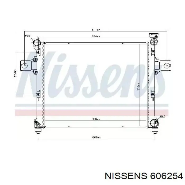 606254 Nissens радиатор