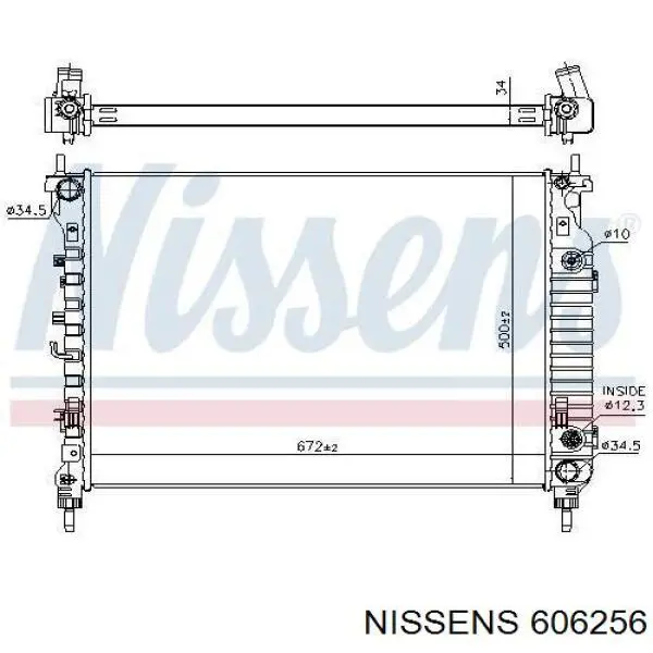 Радиатор печки 606256 Nissens