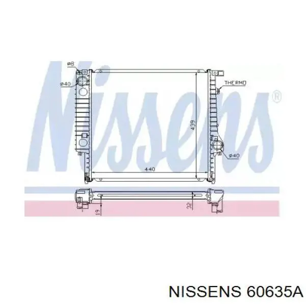 Радиатор 60635A Nissens