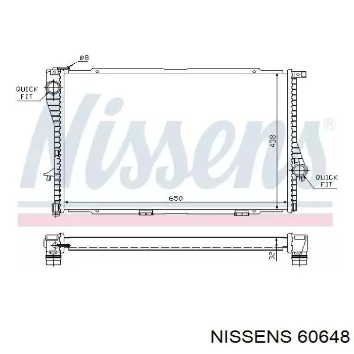 60648 Nissens радиатор