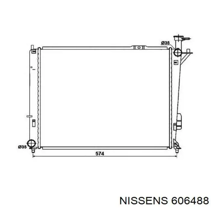 Радиатор 606488 Nissens