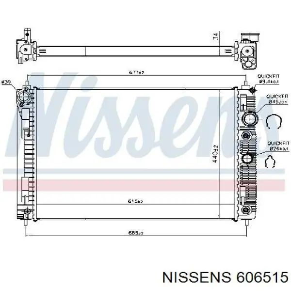 Radiador de esfriamento de motor para Nissan Q60 (V37)