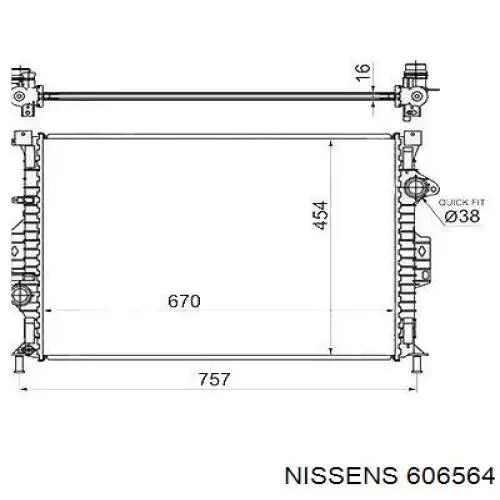 NIS 606564 Nissens радиатор