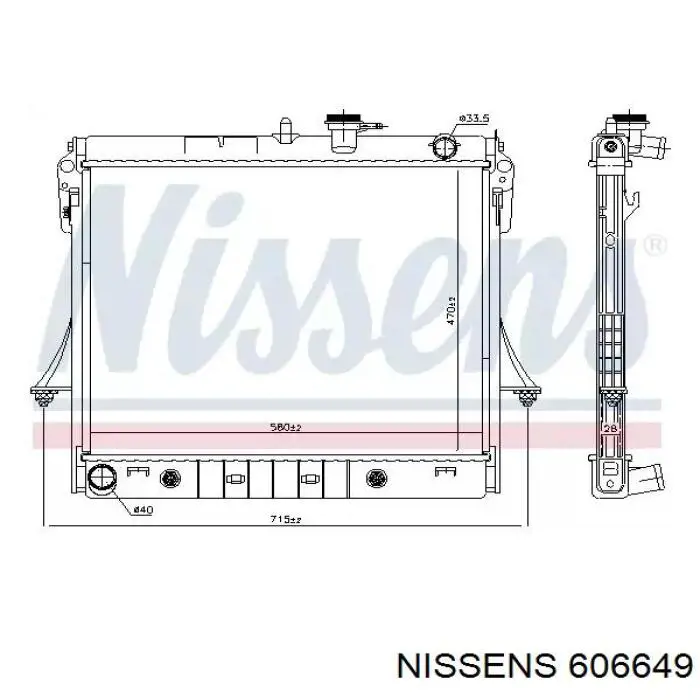 Радиатор 606649 Nissens