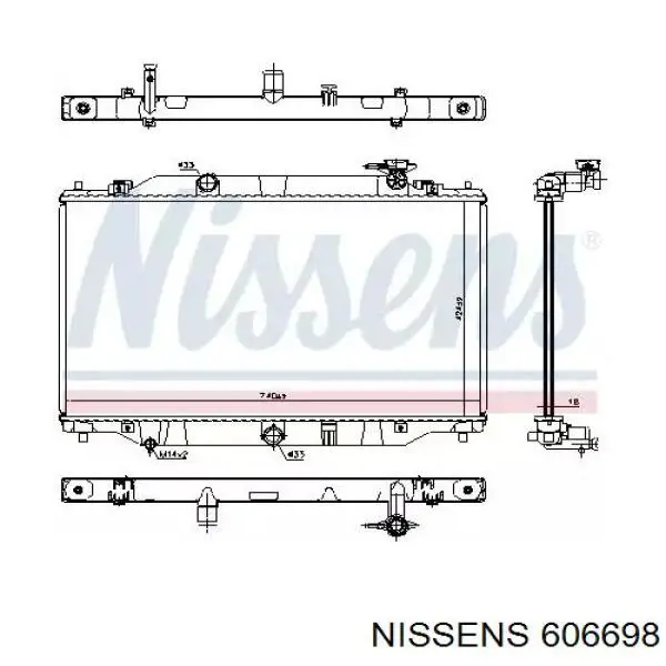 606698 Nissens радиатор