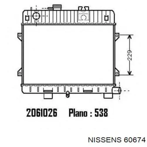 Купить 60674 Nissens Радиатор водяной