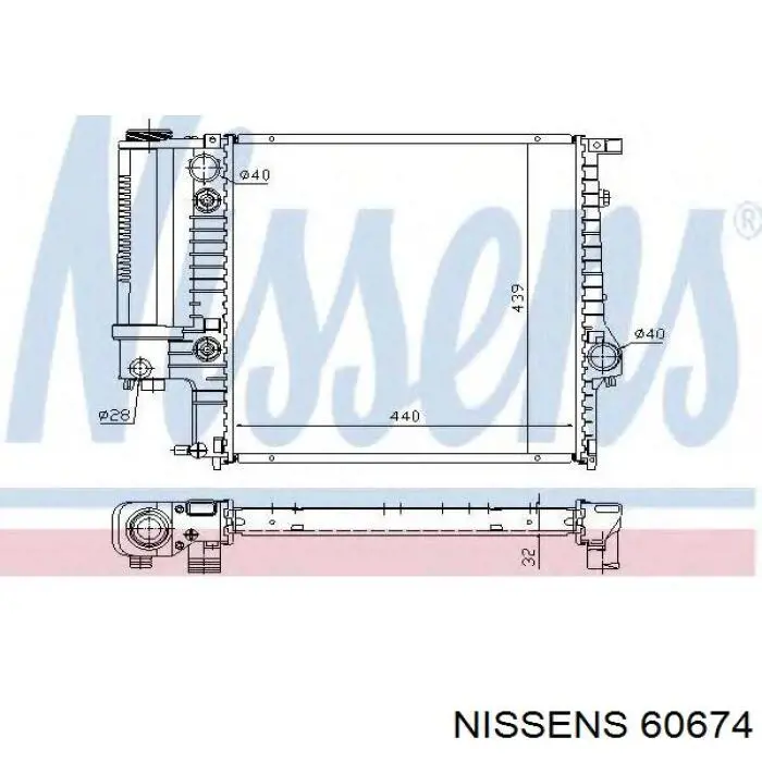 Радиатор 60674 Nissens