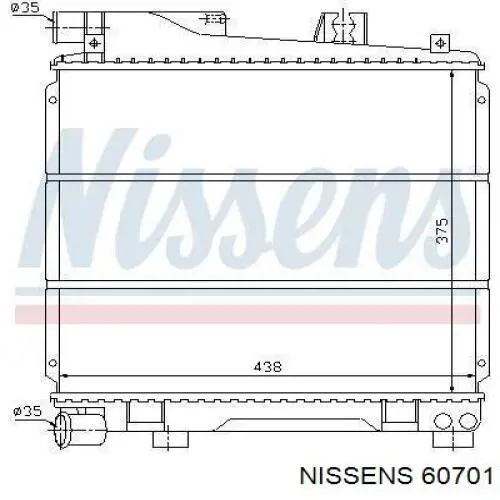 Радиатор 60701 Nissens