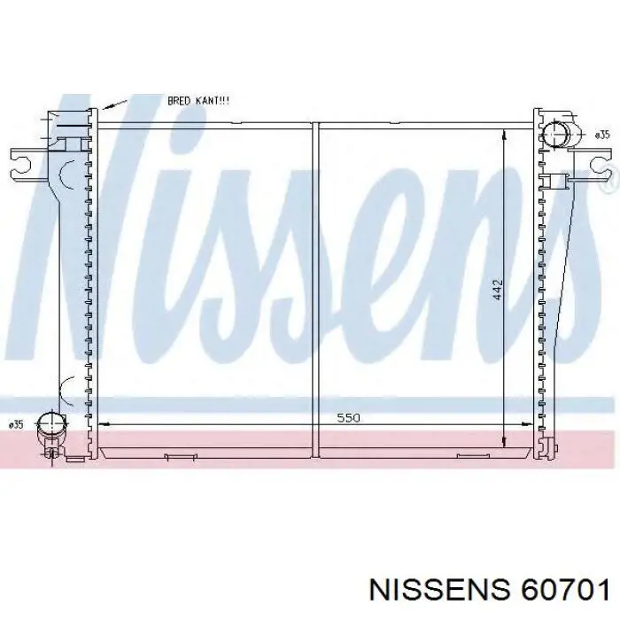 60701 Nissens Радиатор основной