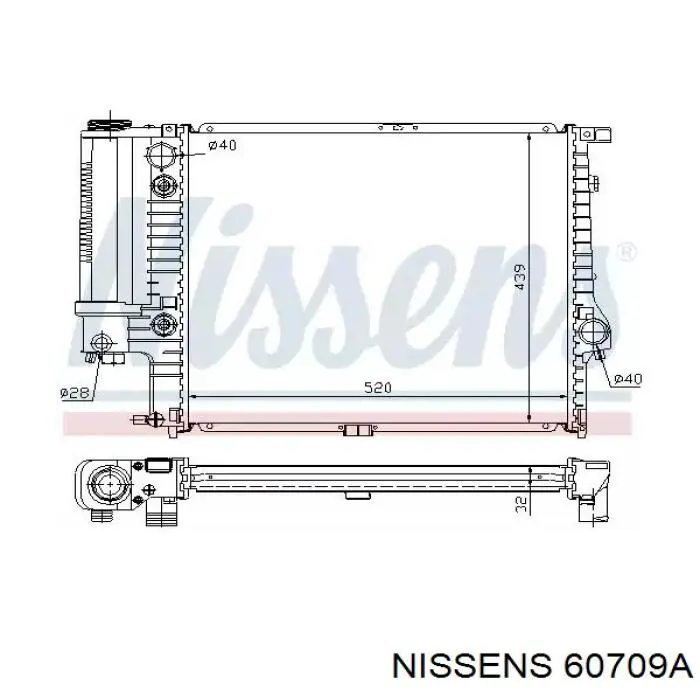 60709A Nissens радиатор