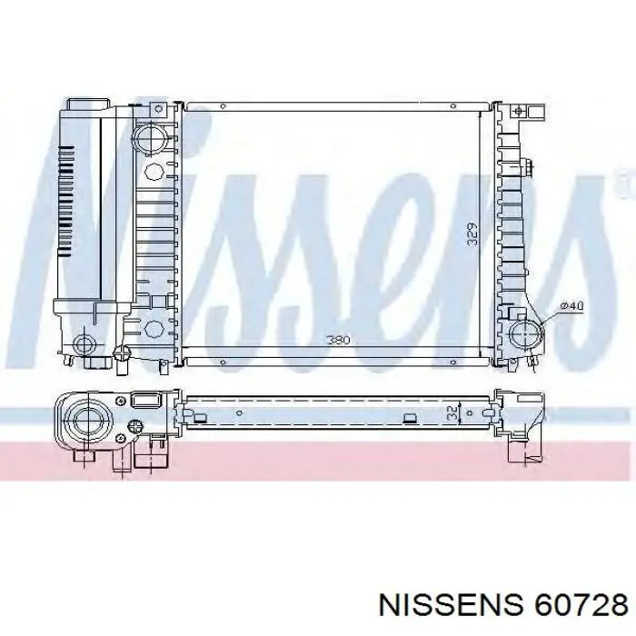 Радиатор 60728 Nissens