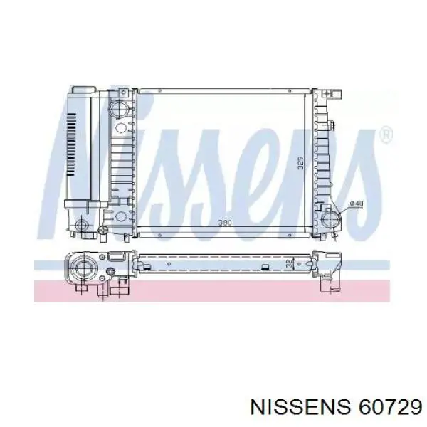 Радиатор 60729 Nissens