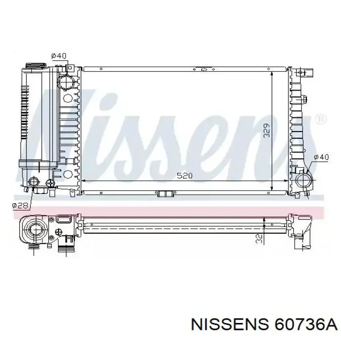 60736A Nissens радиатор