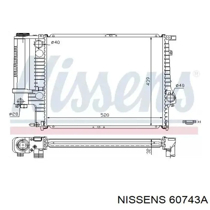 60743A Nissens радиатор