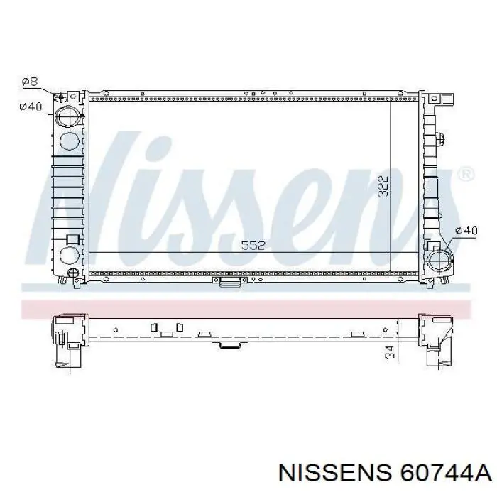 60744A Nissens радиатор