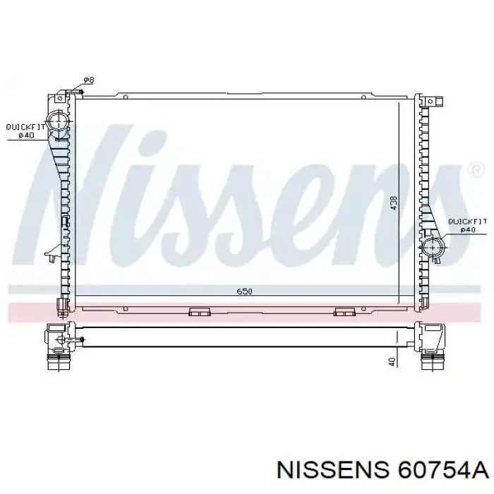 Радиатор 60754A Nissens