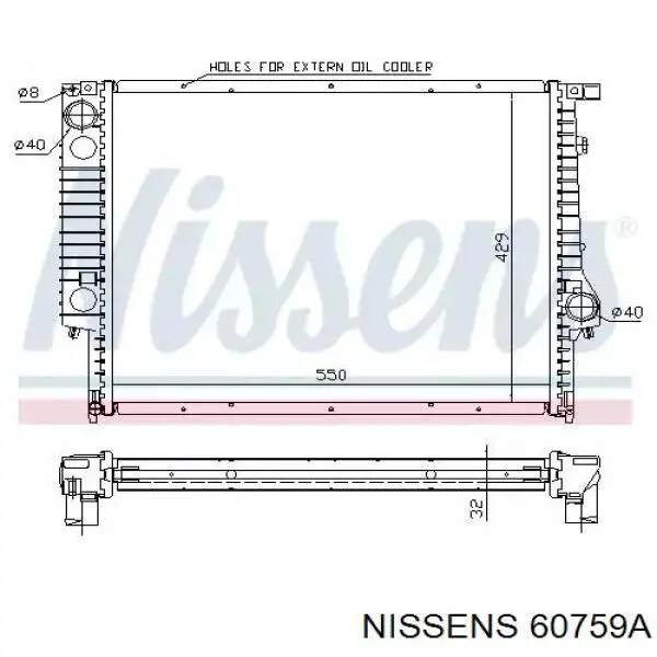 60759A Nissens радиатор